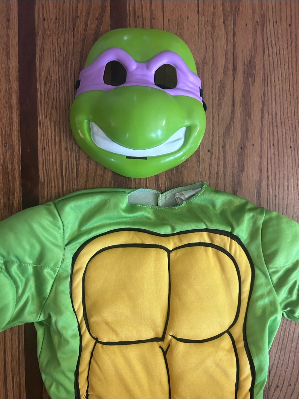 Donatello Ninja Turtle Kids Costume - Green & Purple - Picture 4 of 7